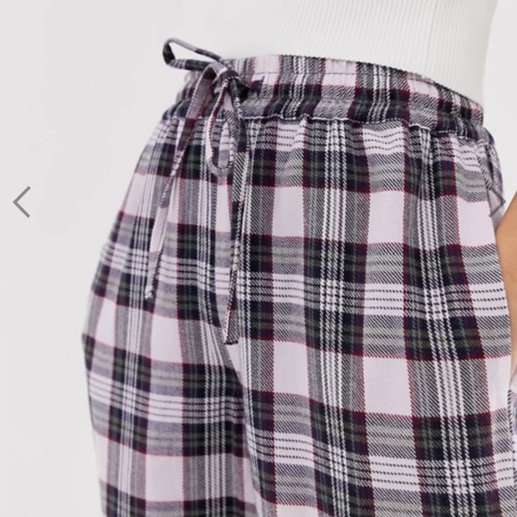3/$50 - ASOS Lilac Purple Plaid Pants - Size 10 - Picture 3 of 8